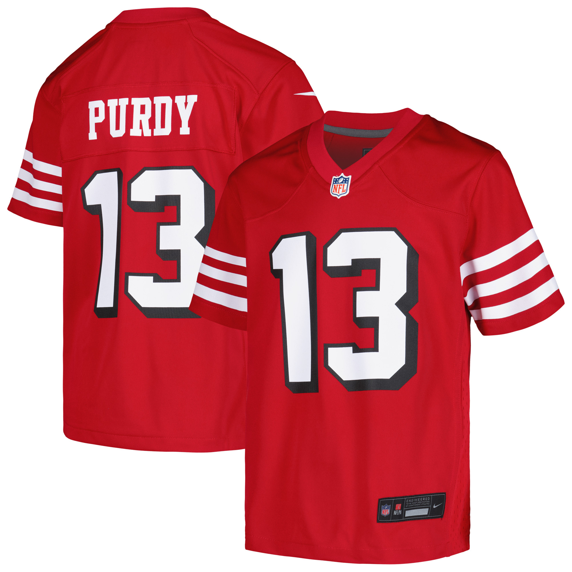 Nike Brock Purdy Scarlet San Francisco 49ers-Spieltrikot für Jugendliche