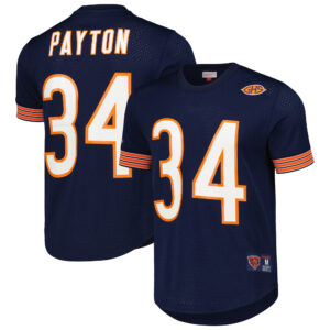 Mitchell & Ness Walter Payton Marineblaues Chicago Bears-Mesh-Oberteil mit Name und Nummer des pensionierten Spielers für Herren