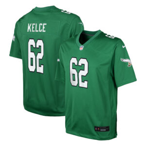 Philadelphia Eagles Nike Alternate Game Trikot – Kelly Grün – Jason Kelce – Jugendliche