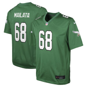 Philadelphia Eagles Nike Alternate Game Trikot – Kelly Grün – Jordan Mailata – Jugendliche