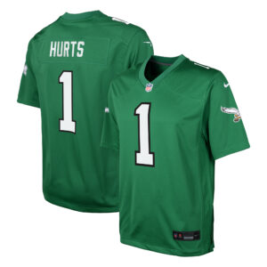 Philadelphia Eagles Nike Alternate Game Trikot – Kelly Grün – Jalen Hurts – Jugendliche