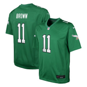 Philadelphia Eagles Nike Alternate Game Trikot – Kelly Grün – A.J. Brown – Jugendliche