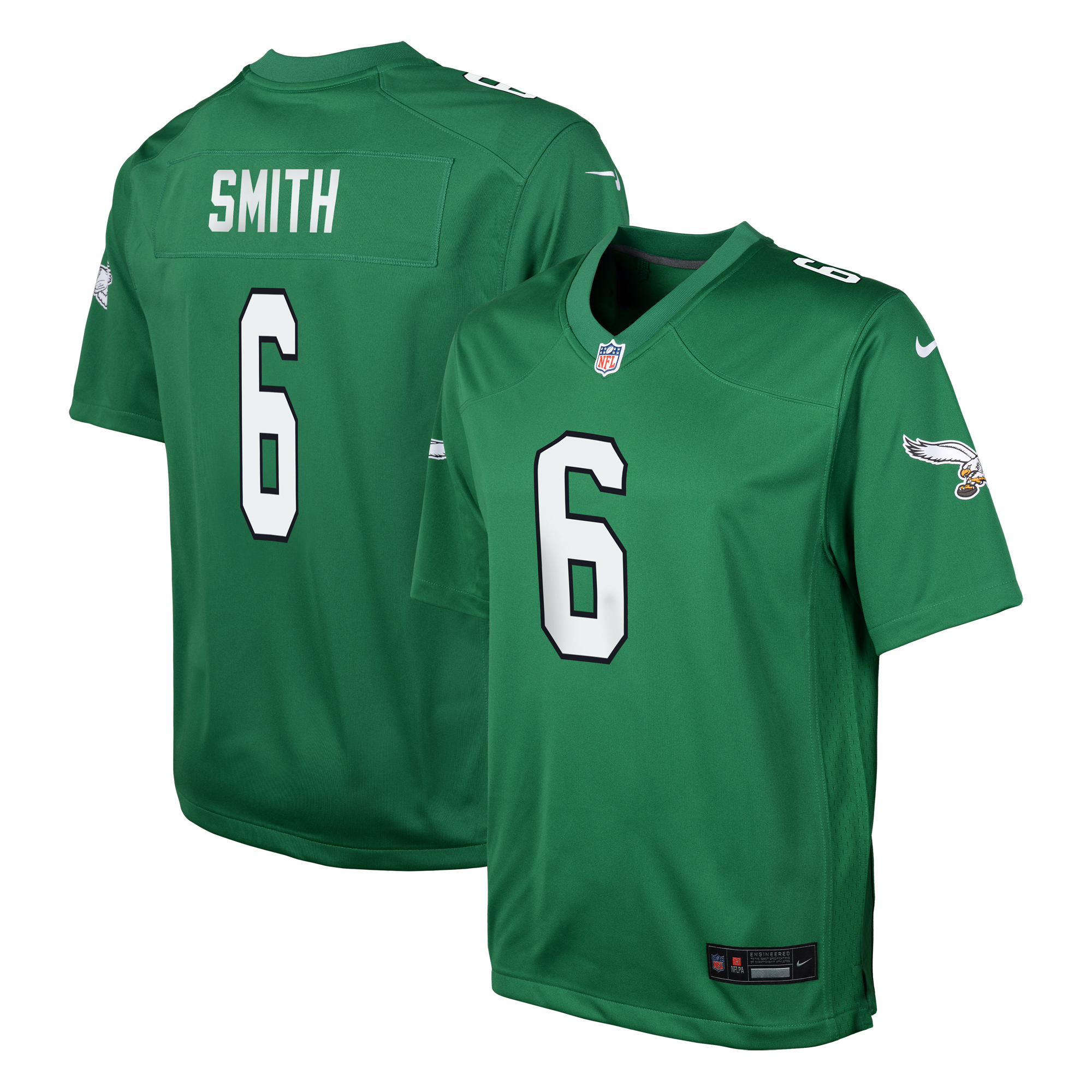 Philadelphia Eagles Nike Alternate Game Trikot – Kelly Grün – DeVonta Smith – Jugendliche