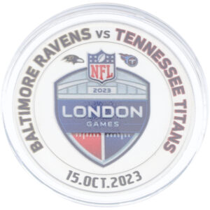 NFL Baltimore Ravens vs. Tennessee Titans Duell Silberplatte Farbmünze