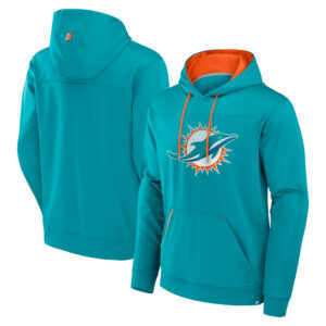 Miami Dolphins Defender Dot Faded Primary Fleece Hoodie – Herren