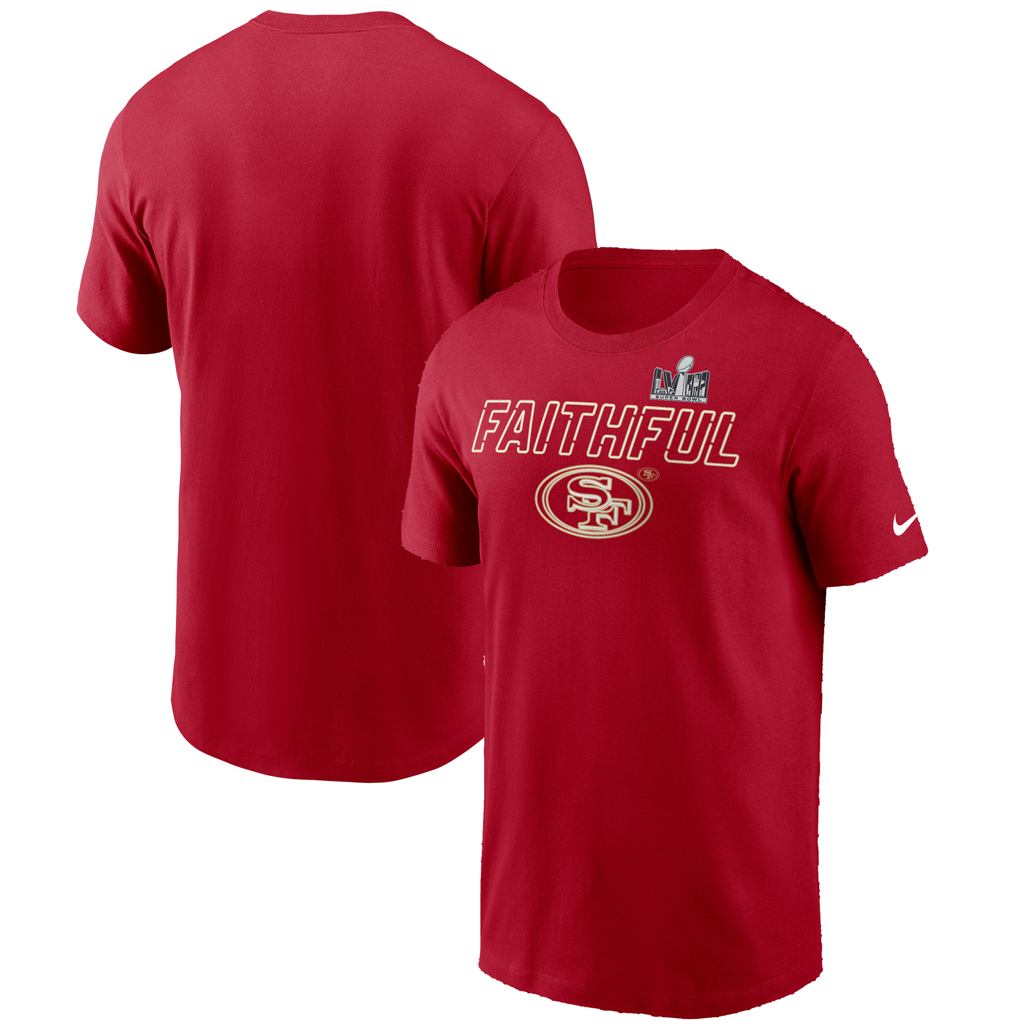 San Francisco 49ers Super Bowl LVIII Local-T-Shirt von Nike in Scharlachrot für Herren