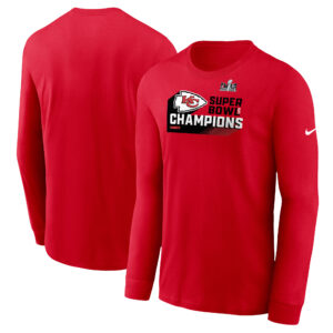 Rotes Nike Kansas City Chiefs Super Bowl LVIII Champions Iconic Langarm-T-Shirt für Herren