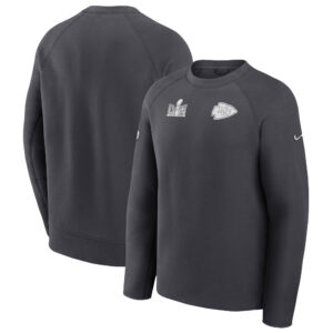 Nike Tech Fleece-Pullover „Kansas City Chiefs“ vom Super Bowl LVIII zur Eröffnungsnacht für Herren in Anthrazit