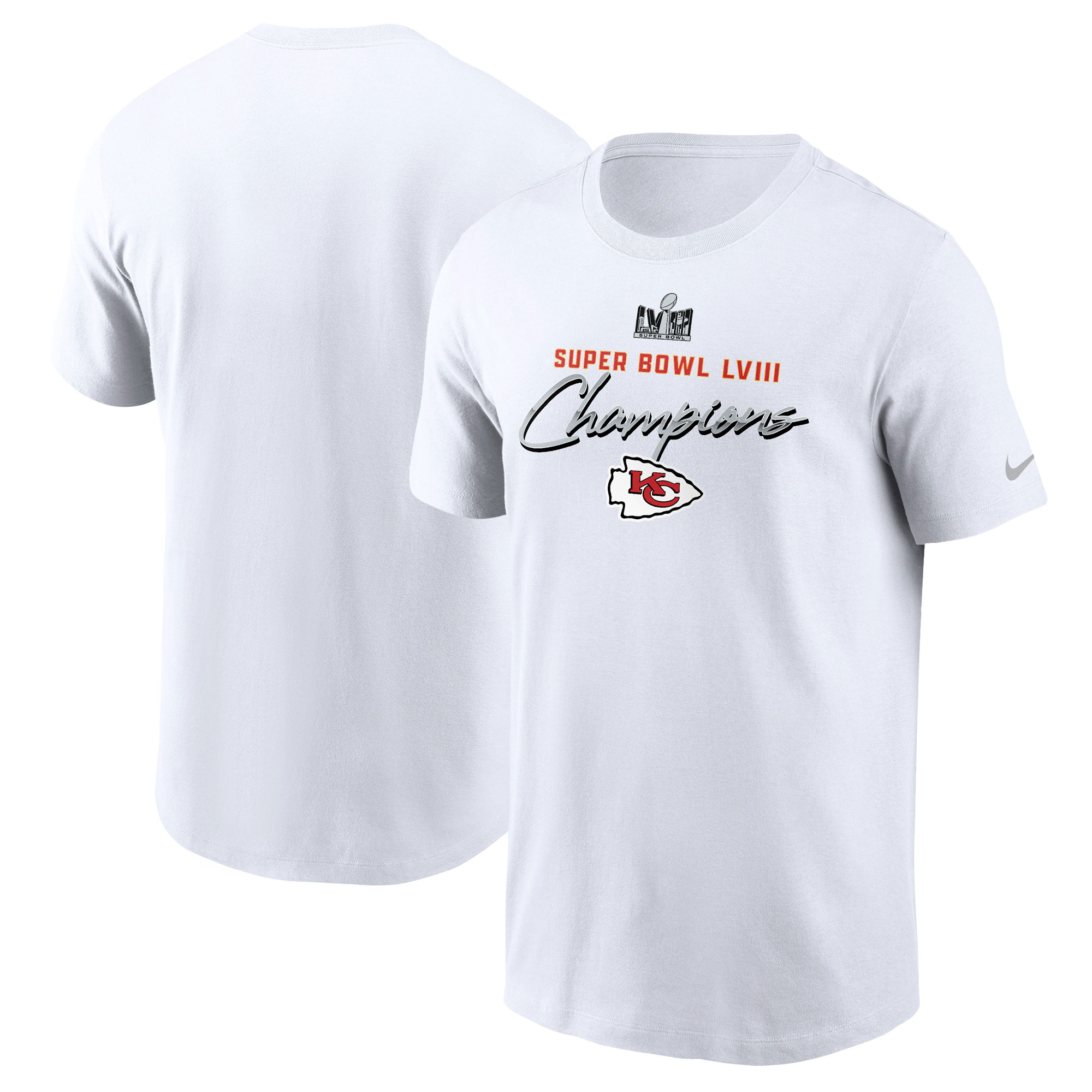 Weißes klassisches Nike Kansas City Chiefs-T-Shirt für Herren im Super Bowl LVIII