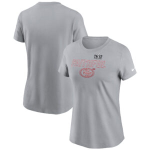 San Francisco 49ers Super Bowl LVIII Local Essential T-Shirt für Damen in Grau von Nike