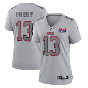 Damen Nike Brock Purdy Grau San Francisco 49ers Super Bowl LVIII Atmosphäre Fashion Game Trikot