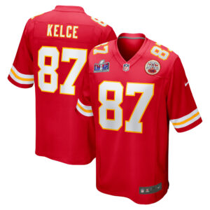 Rotes Nike Travis Kelce Kansas City Chiefs-Super Bowl LVIII-Spieltrikot für Herren