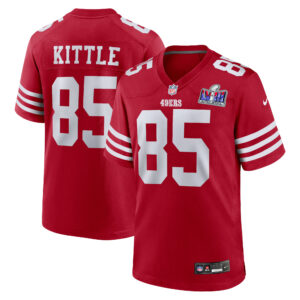 Nike George Kittle Scarlet San Francisco 49ers Super Bowl LVIII-Spieltrikot für Herren