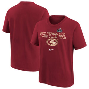 Nike Scarlet San Francisco 49ers Super Bowl LVIII Lokales T-Shirt für Jugendliche