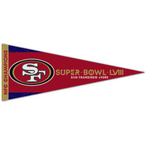 WinCraft San Francisco 49ers 2023 NFC Champions Premium-Wimpel, 30,5 x 76,2 cm