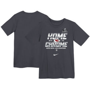 Nike Anthrazit Kansas City Chiefs Super Bowl LVIII Champions Parade T-Shirt für Vorschulkinder