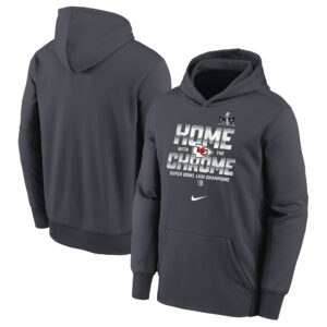 Nike Anthrazit Kansas City Chiefs Super Bowl LVIII Champions Parade Pullover Hoodie für Jugendliche