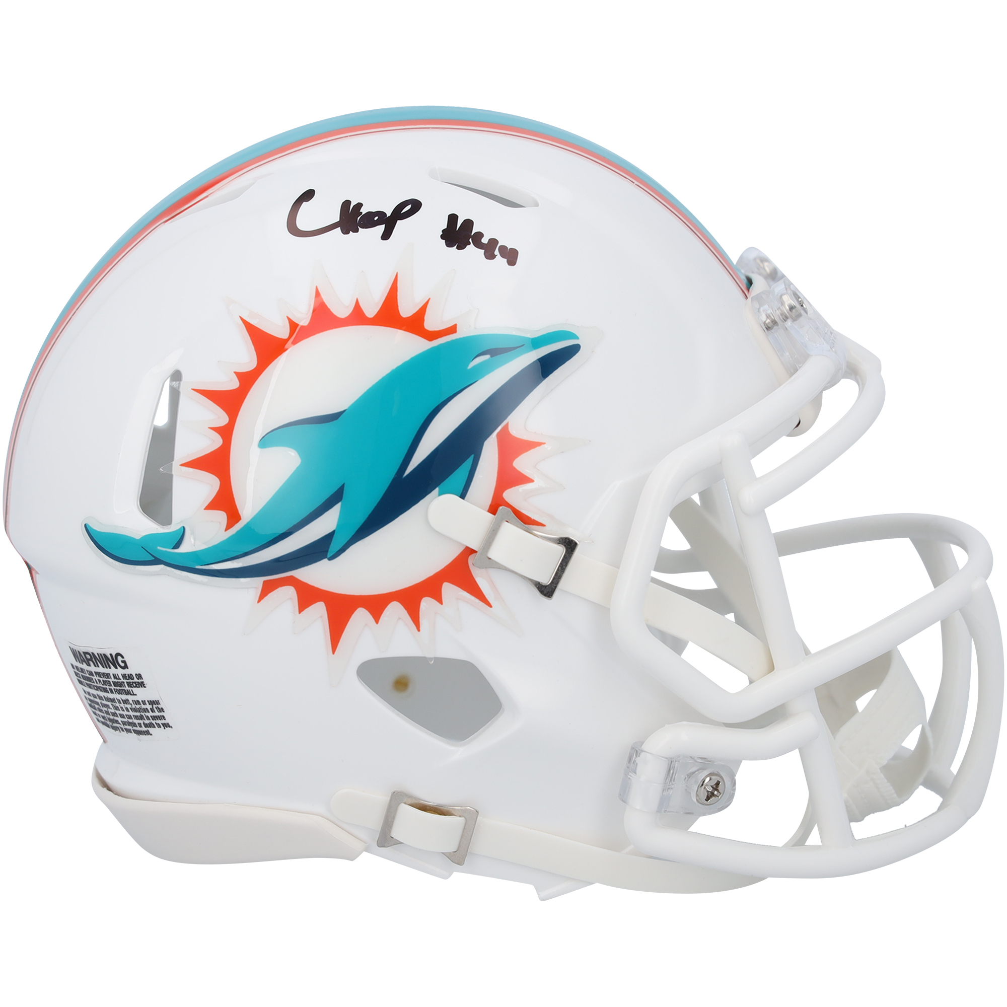 Chop Robinson Miami Dolphins signierter 2024 NFL Draft Erstrunden-Pick Riddell Speed ​​Mini Helm