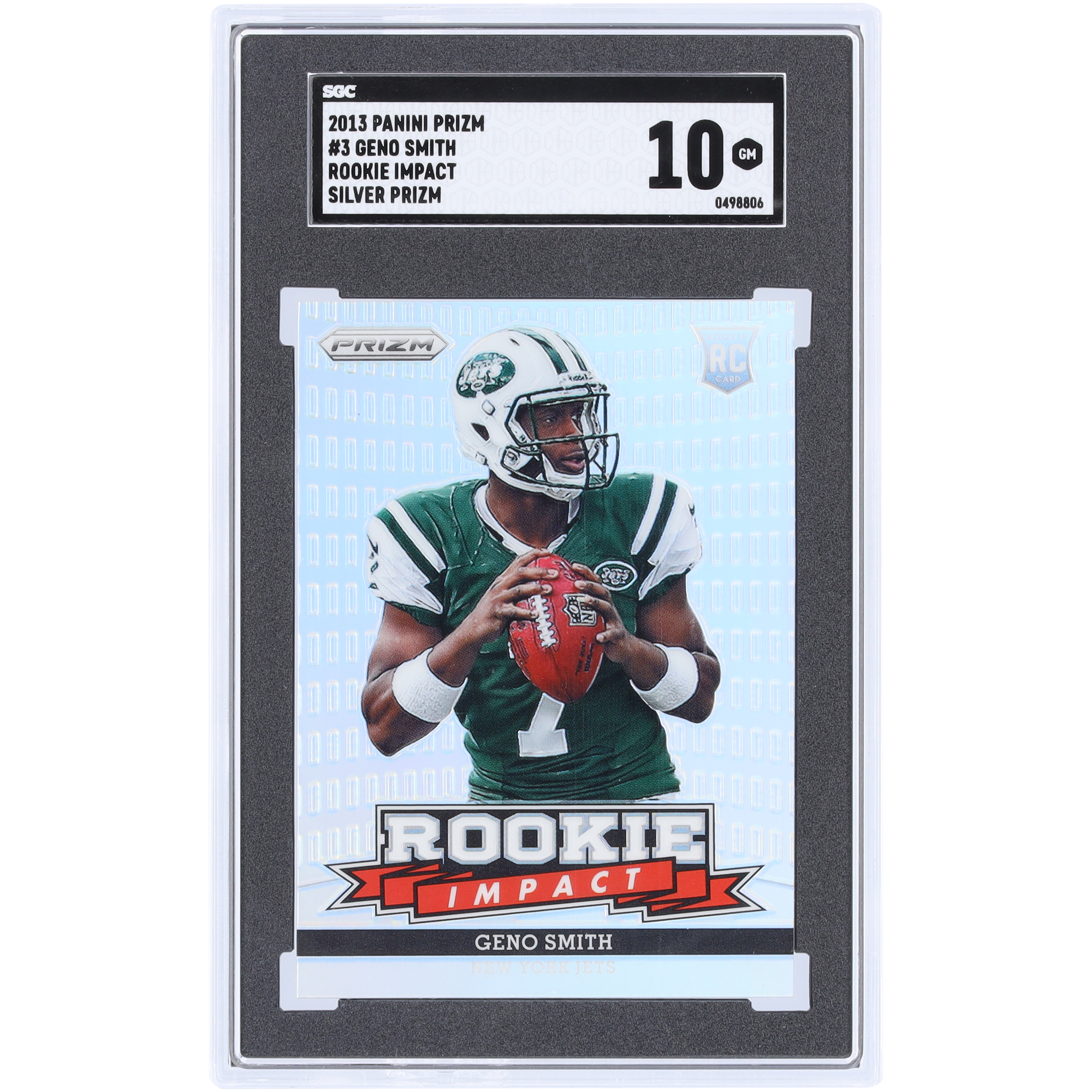 Geno Smith New York Jets 2013 Panini Prizm Silver Prizm #3 SGC Authentifizierte 10 Rookie-Karte