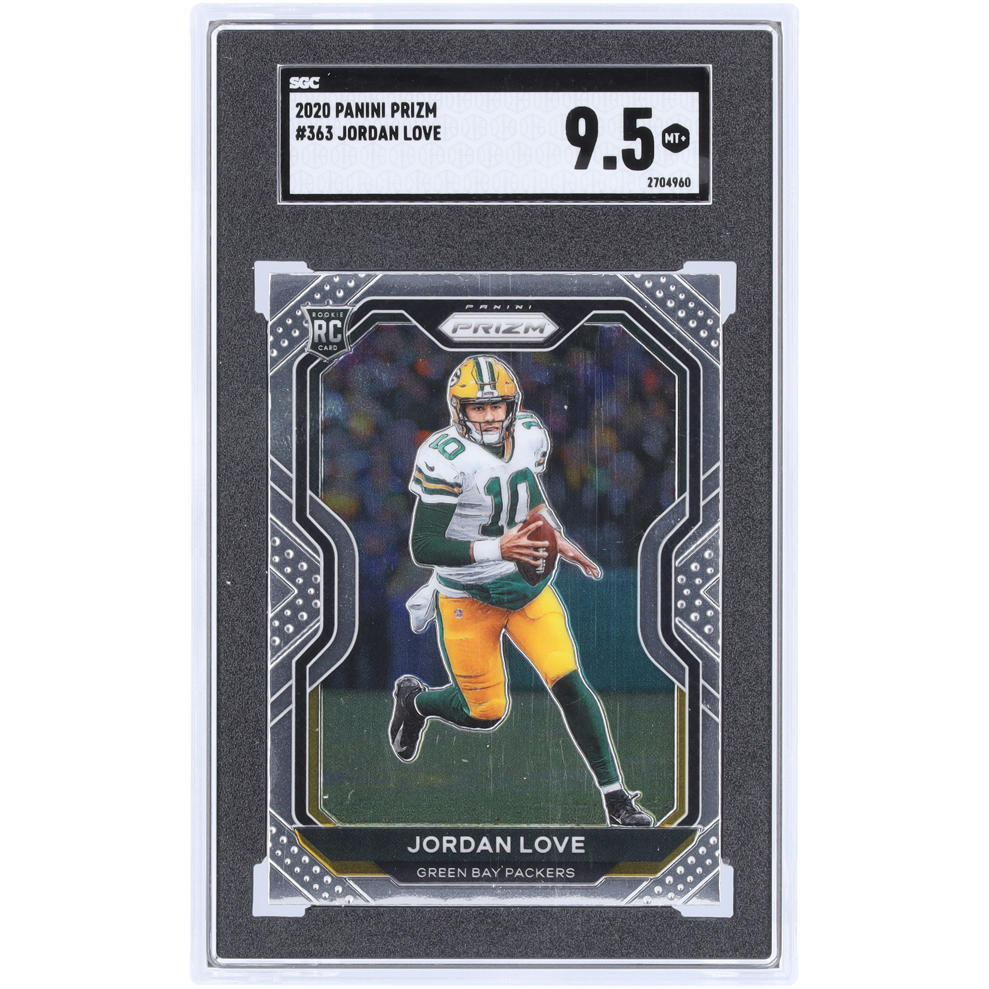 Jordan Love Green Bay Packers 2020 Panini Prizm #363 SGC Authentifizierte 9,5 Rookie-Karte