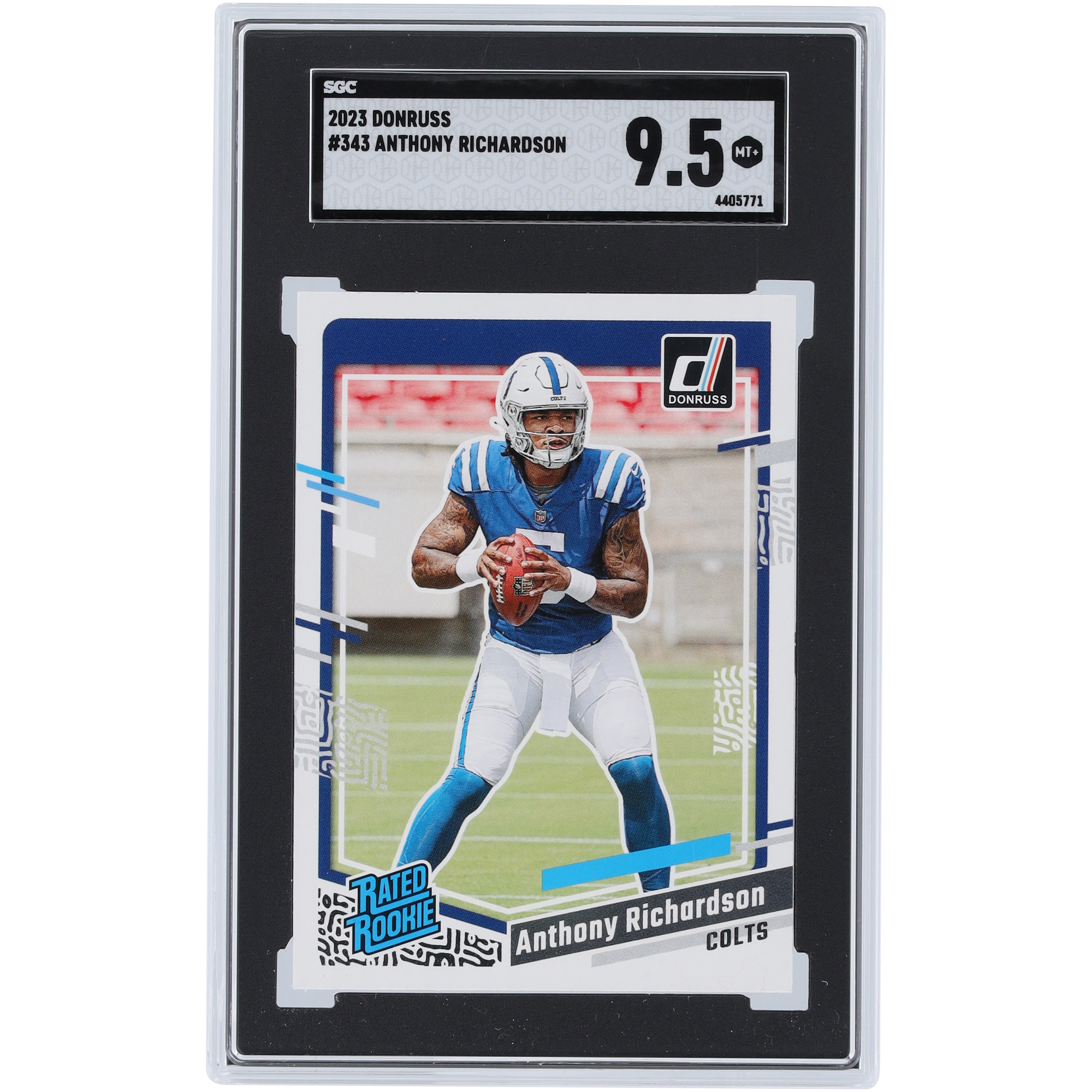 Anthony Richardson Indianapolis Colts 2023 Panini Donruss bewertet Rookie #343 SGC authentifiziert 9,5 Rookie-Karte