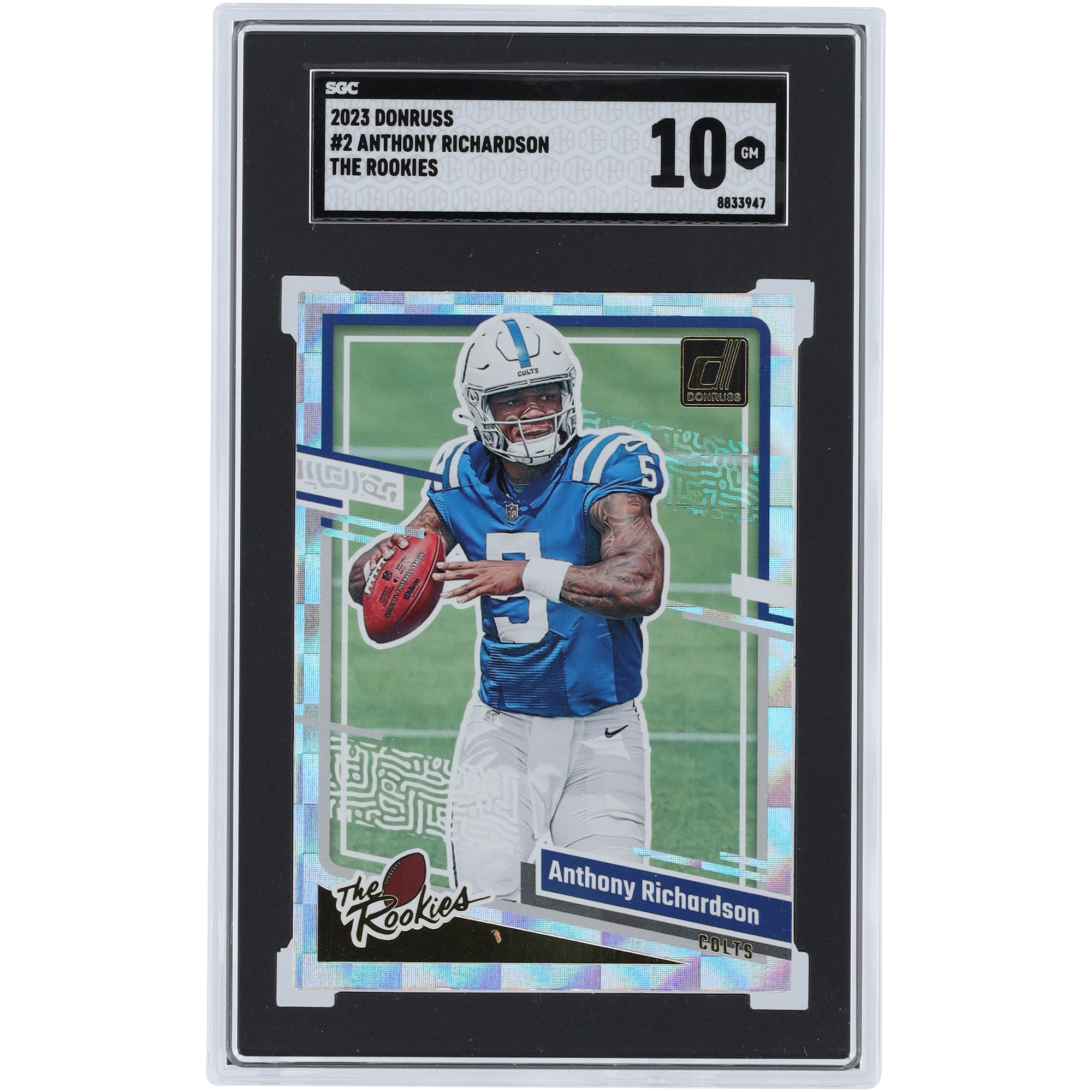 Anthony Richardson Indianapolis Colts 2023 Panini Donruss The Rookies #2 SGC Authentifizierte 10 Rookie-Karte