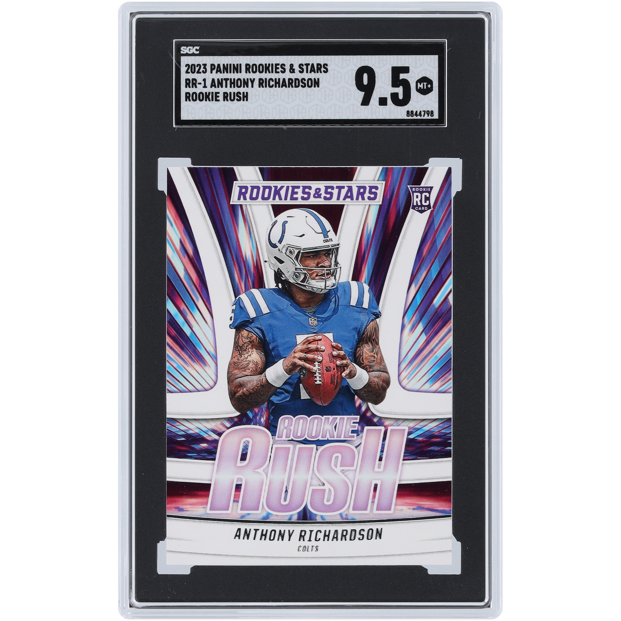 Anthony Richardson Indianapolis Colts 2023 Panini Rookies & Stars Rookie Rush #RR-1 SGC Authentifizierte 9.5 Rookie-Karte