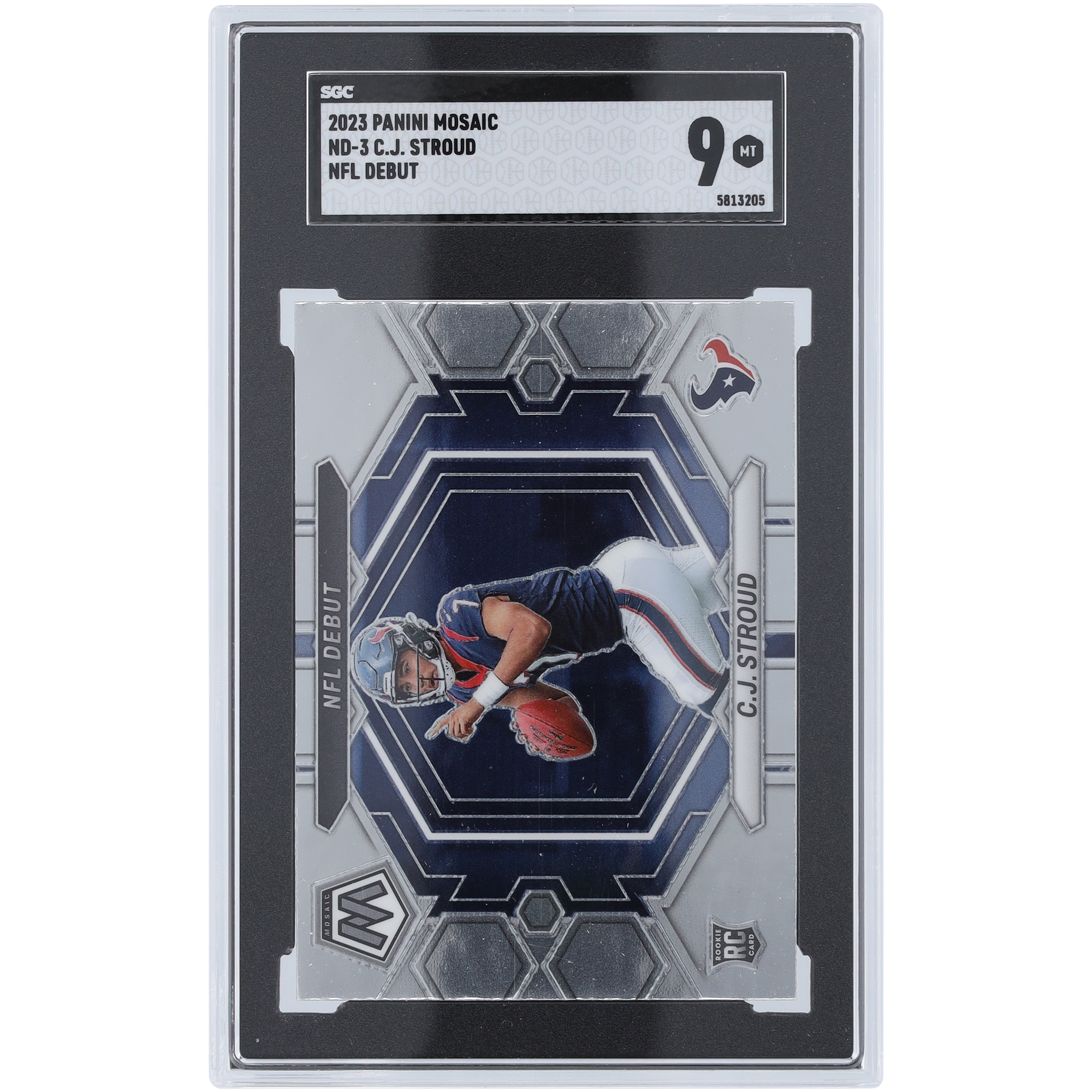 CJ Stroud Houston Texans 2023 Panini Mosaic #ND-3 SGC Authentifizierte 9 Rookie-Karte