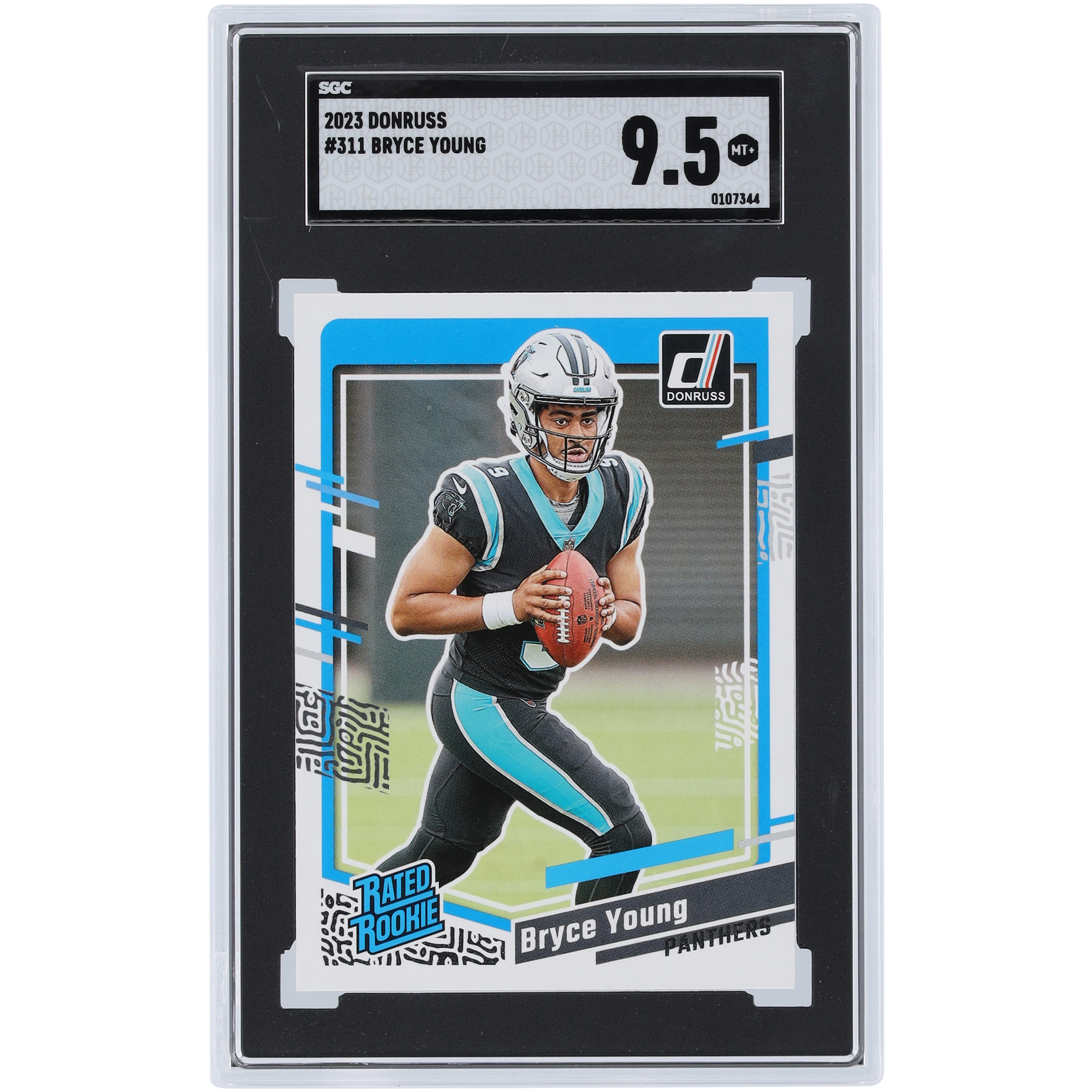 Bryce Young Carolina Panthers 2023 Panini Donruss bewertet Rookie #311 SGC authentifizierte 9,5 Rookie-Karte