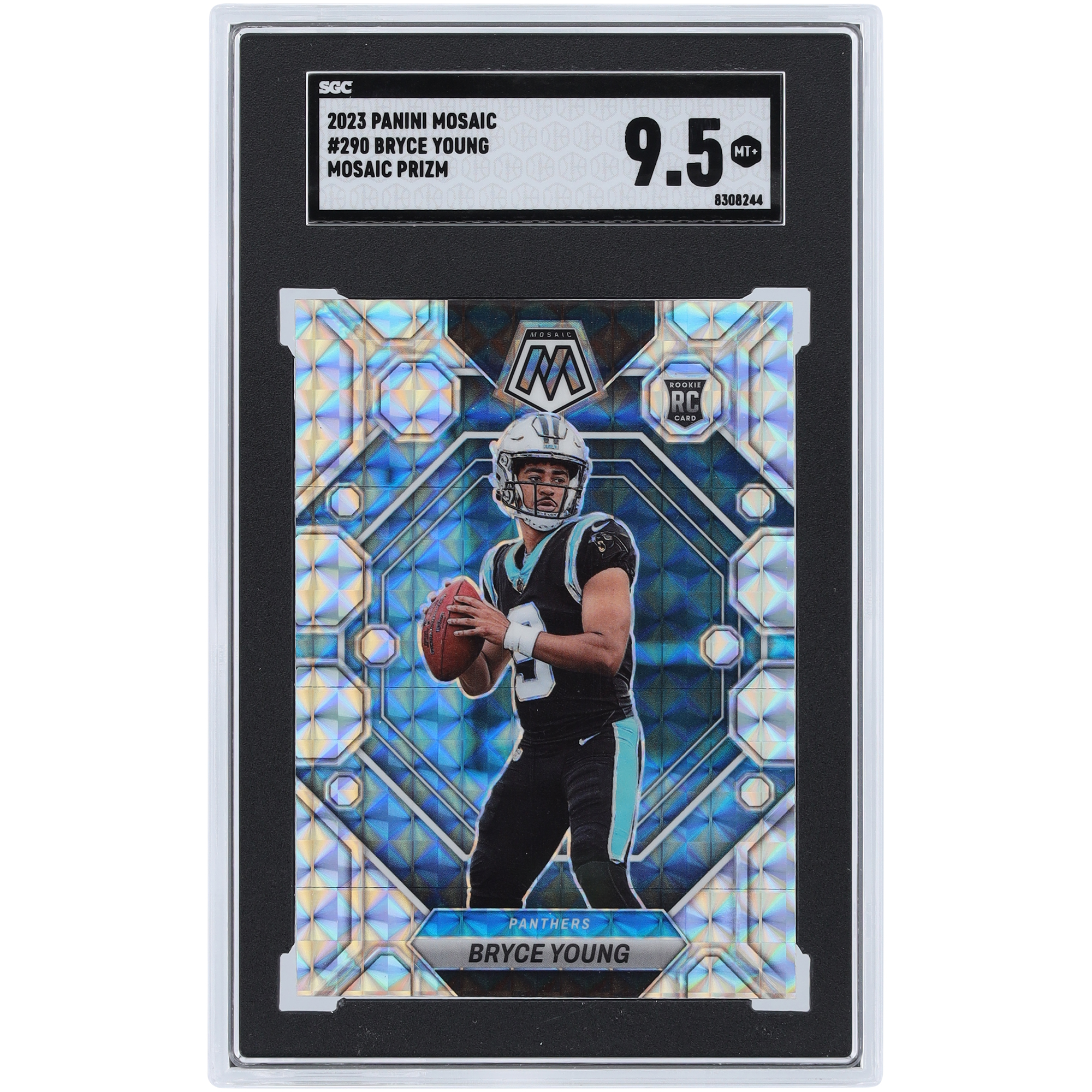 Bryce Young Carolina Panthers 2023 Panini Mosaic Mosaic Prizm #290 SGC Authentifizierte 9.5 Rookie-Karte