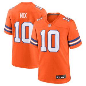 Denver Broncos Nike Mile High Collection 1977 Throwback Trikot – Orange – Bo Nix – Herren