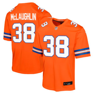 Denver Broncos Nike Mile High Collection 1977 Throwback Trikot – Orange – Jaleel McLaughlin – Jugendliche