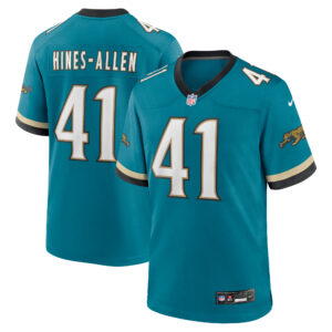 Jacksonville Jaguars Nike Game Sekundär Throwback Ausweichtrikot – Blaugrün – Josh Hines-Allen – Herren