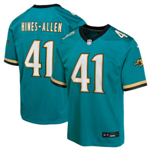 Jacksonville Jaguars Nike Game Sekundär Ausweichtrikot – Blaugrün – Josh Hines-Allen – Jugendliche