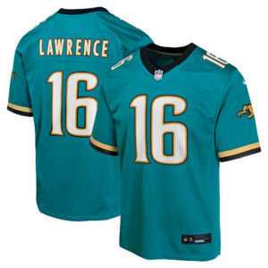 Jacksonville Jaguars Nike Game Sekundär Ausweichtrikot – Blaugrün – Trevor Lawrence – Jugendliche