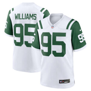 New York Jets Nike Classic Ausweichtrikot – Weiß – Quinnen Williams – Herren