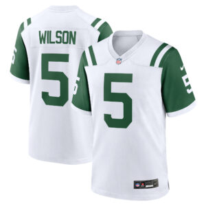 New York Jets Nike Classic Ausweichtrikot – Weiß – Garrett Wilson – Herren