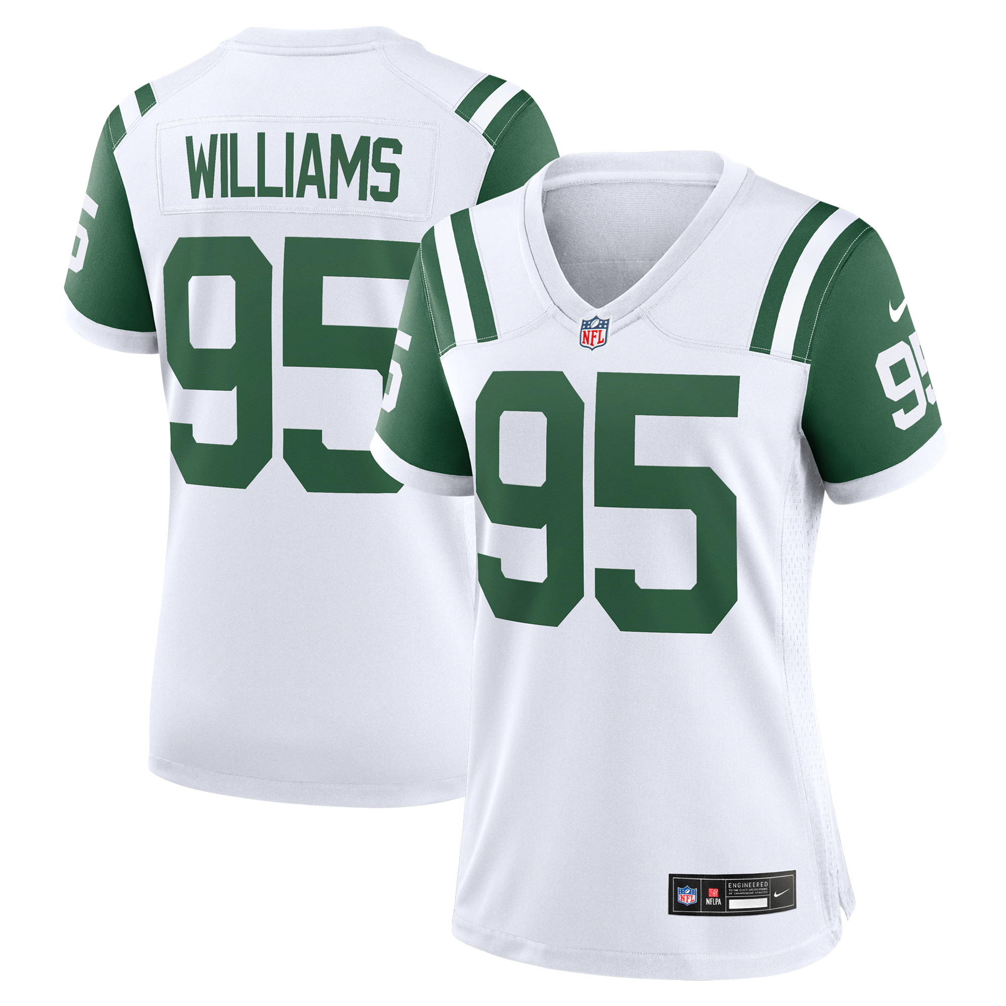 New York Jets Nike Classic Ausweichtrikot – Weiß – Quinnen Williams – Damen