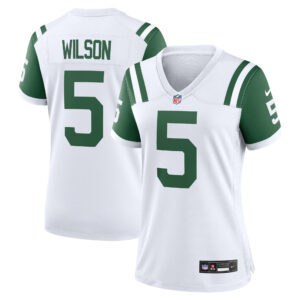 New York Jets Nike Classic Ausweichtrikot – Weiß – Garrett Wilson – Damen