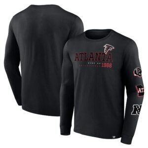 Atlanta Falcons High Whip Pitcher Fanatics Langarm-T-Shirt für Herren, schwarz