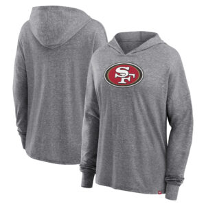 San Francisco 49ers Fanatics – Gemütlicher Primary-Kapuzenpullover in Heather Gray für Damen