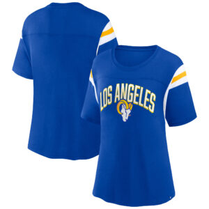 Los Angeles Rams Earned Stripes Fanatics Royal T-Shirt für Damen