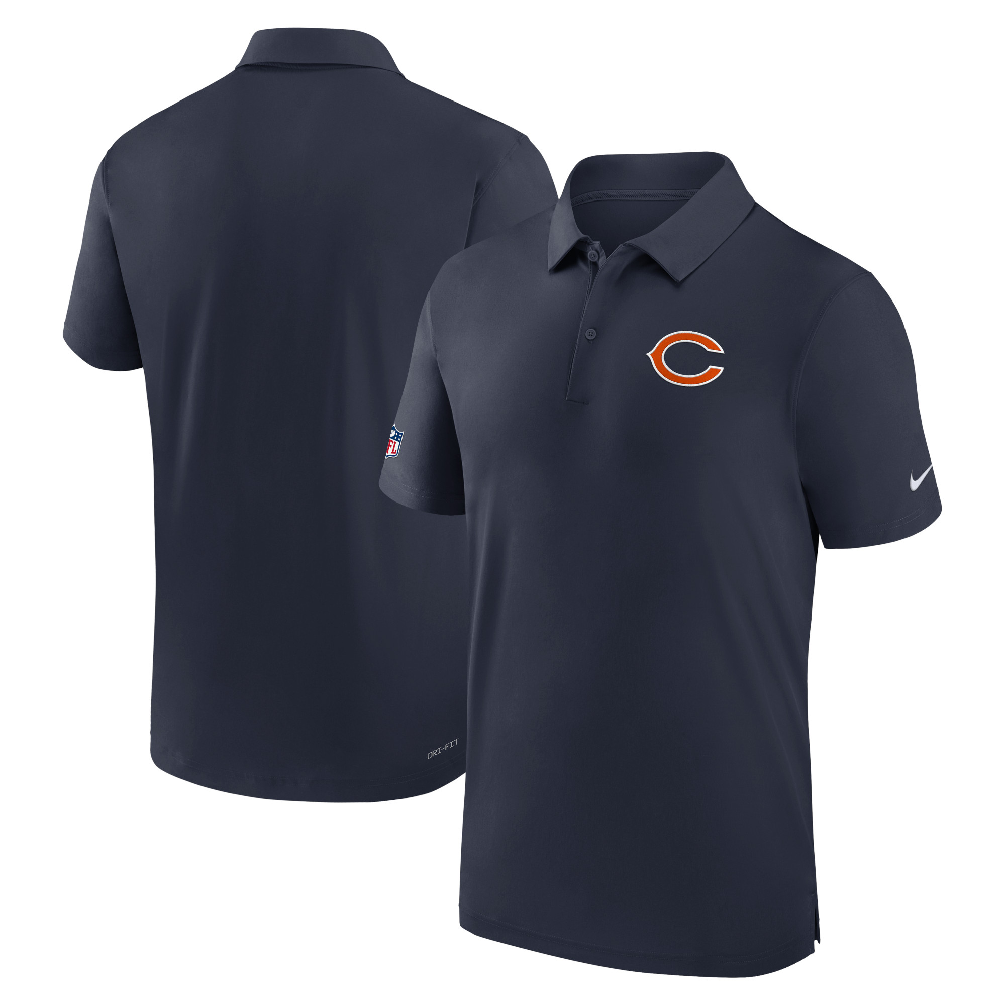 Nike Chicago Bears Sideline Coaches Performance-Poloshirt für Herren in Marineblau