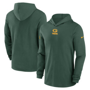 Herren Nike Green Bay Packers Sideline Performance Langarm-Hoodie-T-Shirt