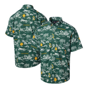 Grünes Button-Up-Hemd mit Reyn Spooner-Print der Green Bay Packers im Throwback-Kekai-Stil für Herren