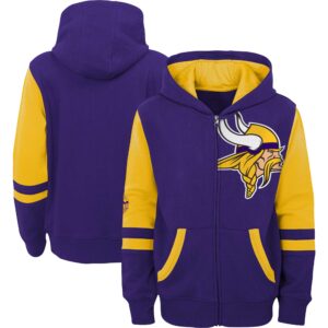 Lilafarbener Kapuzenpullover mit durchgehendem Reißverschluss im Vorschulalter der Minnesota Vikings Stadium