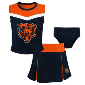 Marineblaues Chicago Bears Spirit Cheerleader-Zweiteiler-Set für Mädchen im Vorschulalter mit Pumphose