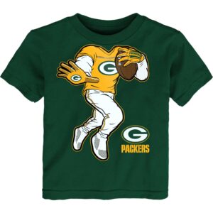 Grünes Green Bay Packers T-Shirt mit steifen Armen für Kleinkinder