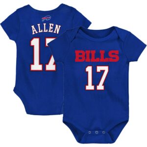 Josh Allen Royal Buffalo Bills Mainliner-Bodysuit für Neugeborene und Kleinkinder mit Spielername und -nummer