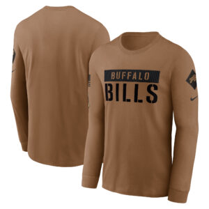 Nike Brown Buffalo Bills 2023 Salute To Service Langarm-T-Shirt für Herren